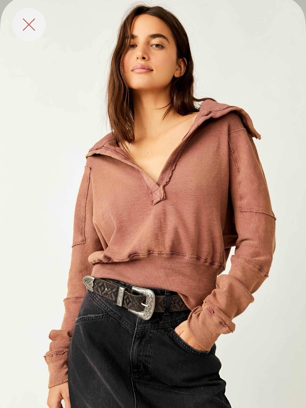 Free People Not So Ordinary Polo Top
